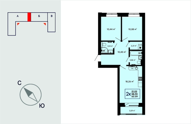 Купить квартиру в новостройках в Коврове. Вариант № 9262319, 0, площадь -  квм, цена 6510717 рублей