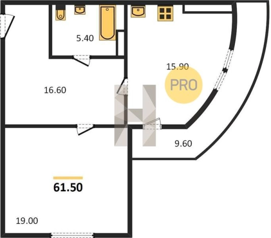 Купить однокомнатную квартиру в Приморском крае. Вариант № 72336, 0, площадь -  квм, цена 6150000 рублей