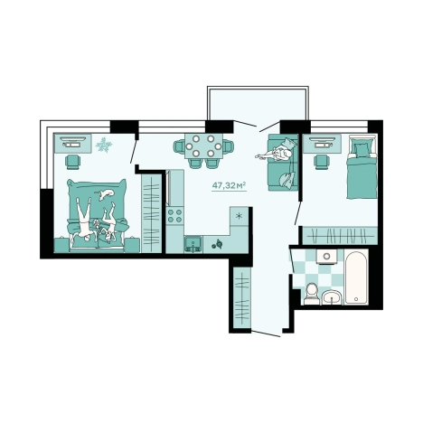 Купить трехкомнатную квартиру в новостройках в Артёме. Вариант № 9918922, 0, площадь -  квм, цена 6794840 рублей