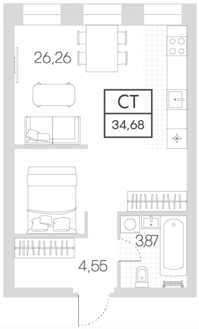 Купить квартиру у метро Тульская в Москве. Вариант № 78586, 0, площадь - квм, цена 20808000 рублей