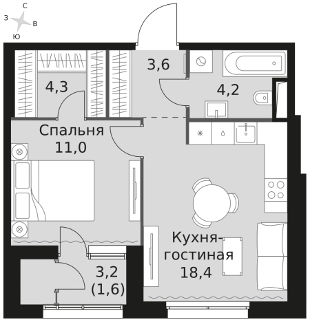Купить квартиру в ЖК Sky Garden в Москве. Вариант № 9496115, 0, площадь -  квм, цена 24049800 рублей