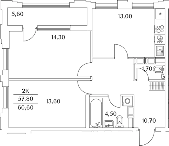 Купить двухкомнатную квартиру в ЖК Тайм Сквер в Санкт-Петербурге. Вариант № 8102556, 0, площадь -  квм, цена 18266054 рублей