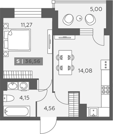 Купить однокомнатную квартиру в ЖК Аквилон RekaPark в Ленинградской области. Вариант № 6218044, 0, площадь -  квм, цена 6046576 рублей