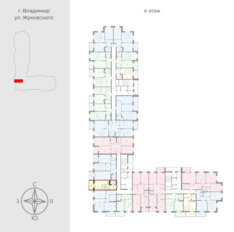 . Вариант № 6833171, 1, площадь - 35.55 квм, цена 4613290 рублей