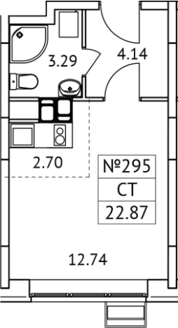 Купить Студию в новостройках в Микрорайоне Птицефабрика, посёлок городского типа Томилино в Московской области. Вариант № 127707, 0, площадь -  квм, цена 5158056 рублей