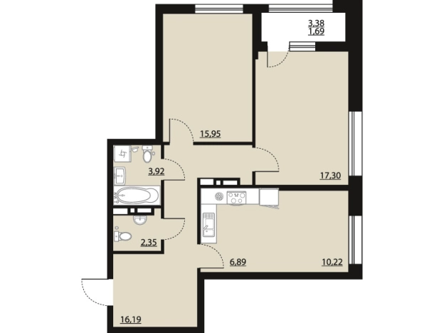 Купить квартиру на улице Московский проспект в Воронеже. Вариант № 120802, 0, площадь -  квм, цена 10877580 рублей