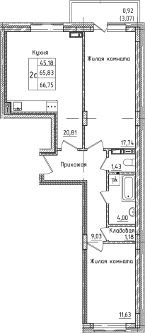 Купить двухкомнатную квартиру у метро Шереметьевская в Лобне. Вариант № 128708, 0, площадь -  квм, цена 8980413 рублей