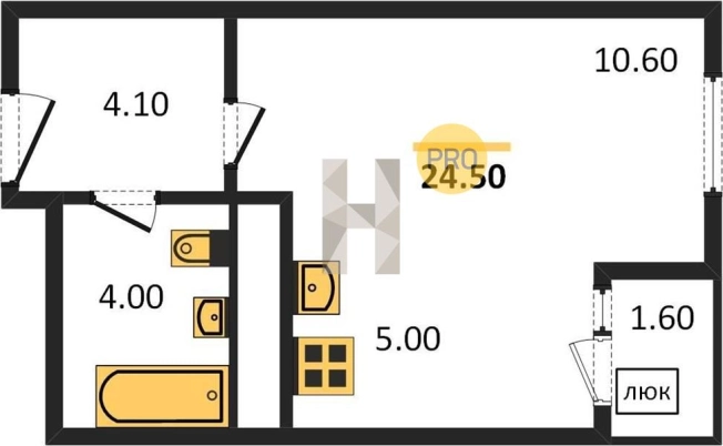 Купить Студию в Микрорайоне 2-й, Северо-Западный жилой район в Ижевске. Вариант № 68475, 0, площадь -  квм, цена 2160000 рублей