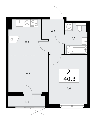 Купить двухкомнатную квартиру в ЖК Бунинские кварталы в Москве. Вариант № 489402, 0, площадь -  квм, цена 16759561 рублей