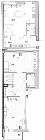 Купить трехкомнатную квартиру в районе Выборгский в Санкт-Петербурге. Вариант № 66935, 0, площадь -  квм, цена 24540344 рублей