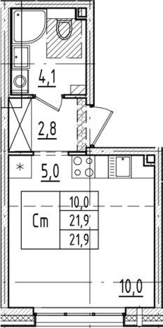 Купить Студию в новостройках в ЖК Большая Охта в Санкт-Петербурге. Вариант № 6244298, 0, площадь -  квм, цена 8007735 рублей