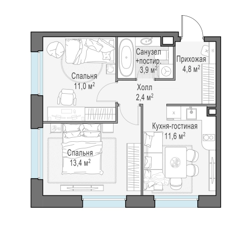 Купить квартиру в новостройках в ЖК Белый Grad в Мытищах. Вариант № 168050, 0, площадь -  квм, цена 11020000 рублей