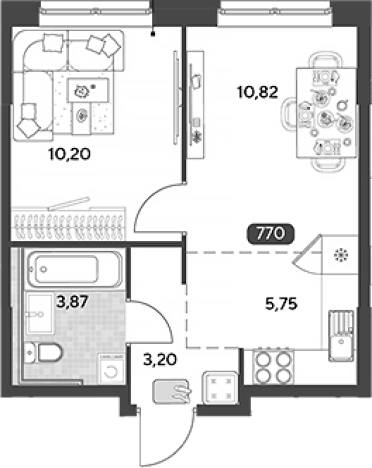 Купить двухкомнатную квартиру в Калужской области. Вариант № 132668, 0, площадь -  квм, цена 4549991 рублей