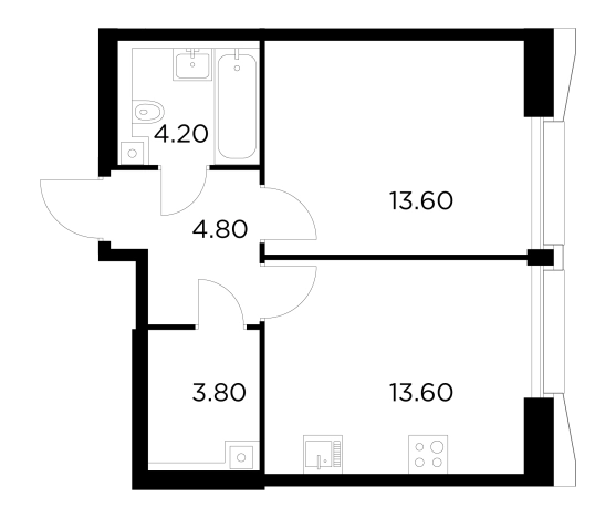 Купить квартиру в новостройках в ЖК INJOY в Москве. Вариант № 9104386, 1, площадь -  квм, цена 23708400 рублей