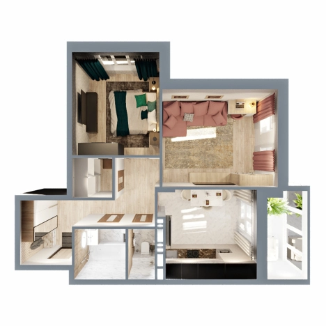 Купить квартиру в ЖК Маршал в Коврове. Вариант № 2731630, 3, площадь -  квм, цена 6398290 рублей