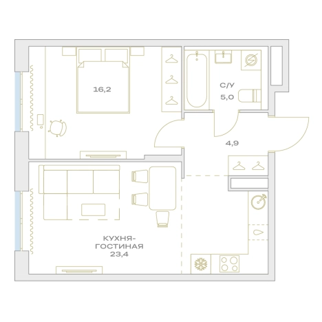 Купить квартиру в ЖК Детали в Москве. Вариант № 8983882, 0, площадь -  квм, цена 14886350 рублей