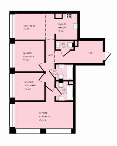 Купить трехкомнатную квартиру на вторичке на улице Шепелюгинская в Москве. Вариант № 10160275, 0, площадь -  квм, цена 51000000 рублей