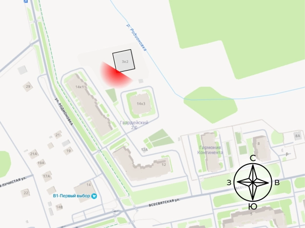 . Вариант № 105406, 0, площадь - 57.07 квм, цена 5707000 рублей