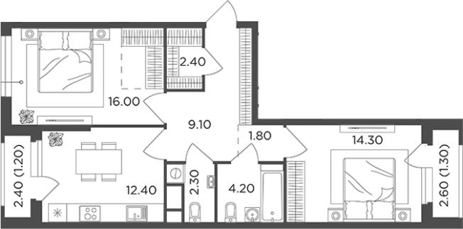 Купить квартиру в новостройках в ЖК Филатов Луг в Москве. Вариант № 134357, 0, площадь -  квм, цена 15039310 рублей