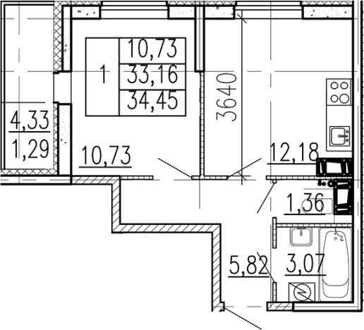 Купить однокомнатную квартиру в ЖК Высота в Ленинградской области. Вариант № 9095499, 0, площадь -  квм, цена 4902450 рублей