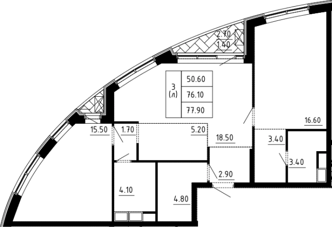 Купить трехкомнатную квартиру у метро Коммунарка в Москве. Вариант № 62900, 0, площадь -  квм, цена 19275000 рублей