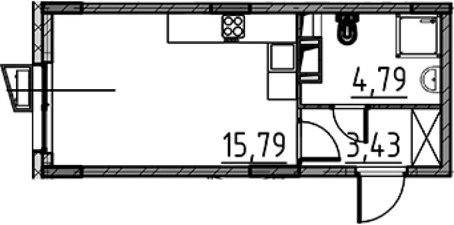 Купить Студию в Сертолове. Вариант № 8470323, 0, площадь -  квм, цена 3916913 рублей