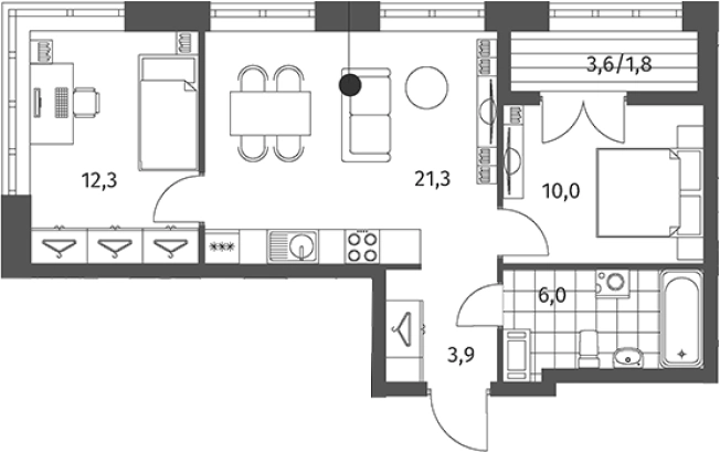 Купить трехкомнатную квартиру в ЖК NEWПИТЕР в Ленинградской области. Вариант № 5259001, 0, площадь -  квм, цена 9486000 рублей