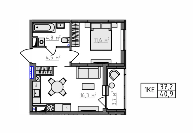 Купить однокомнатную квартиру в новостройках в ЖК Квартал Новаторов в Владимире. Вариант № 130570, 3, площадь -  квм, цена 4529800 рублей