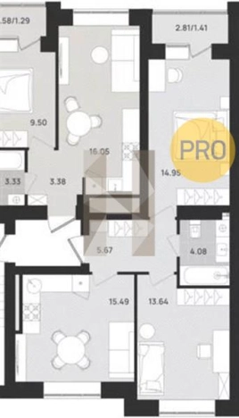 Купить квартиру в ЖК Этюд (ул. Поленова Калининград) в Калининграде. Вариант № 104408, 0, площадь -  квм, цена 5220000 рублей