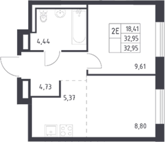 Купить квартиру в ЖК Квартал Лаголово в Ленинградской области. Вариант № 6707806, 0, площадь -  квм, цена 4907902 рублей