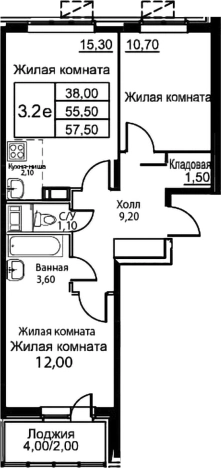 Купить трехкомнатную квартиру в ЖК Кашинцево в Московской области. Вариант № 121659, 0, площадь -  квм, цена 7130000 рублей