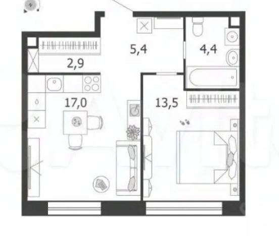 Купить квартиру в Москве. Вариант № 9864522, 0, площадь -  квм, цена 25650000 рублей