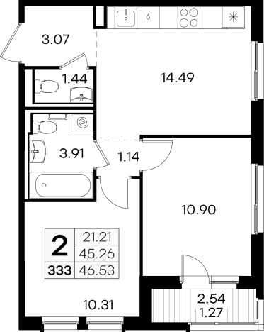 Купить квартиру в ЖК GloraX Новинки в Нижегородской области. Вариант № 137443, 0, площадь -  квм, цена 6449999 рублей