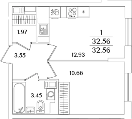 Купить двухкомнатную квартиру в новостройках в ЖК Кинопарк в Санкт-Петербурге. Вариант № 6712708, 0, площадь -  квм, цена 10659625 рублей