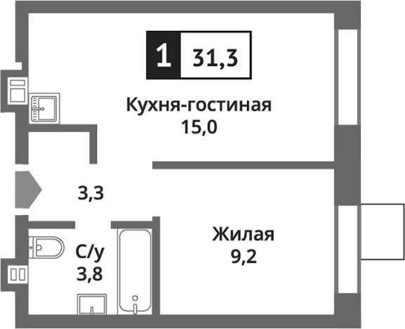 Купить двухкомнатную квартиру на улице Соловьиная в Красногорске. Вариант № 123730, 0, площадь -  квм, цена 6221940 рублей