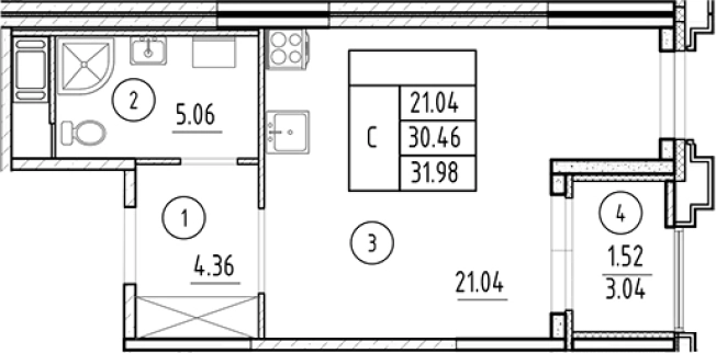 Купить Студию в ЖК Ассамблея в Санкт-Петербурге. Вариант № 6231621, 0, площадь -  квм, цена 14992224 рублей