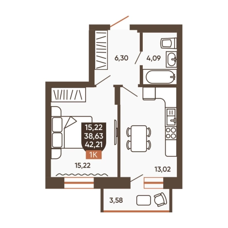 Купить однокомнатную квартиру в новостройках в ЖК Ермак (Новосибирск) в Новосибирске. Вариант № 8881655, 0, площадь -  квм, цена 5490000 рублей