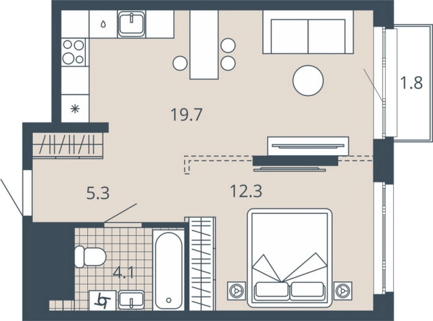 Купить однокомнатную квартиру в ЖК Жилой комплекс "Scala city" в Пензе. Вариант № 95731, 0, площадь -  квм, цена 6609600 рублей