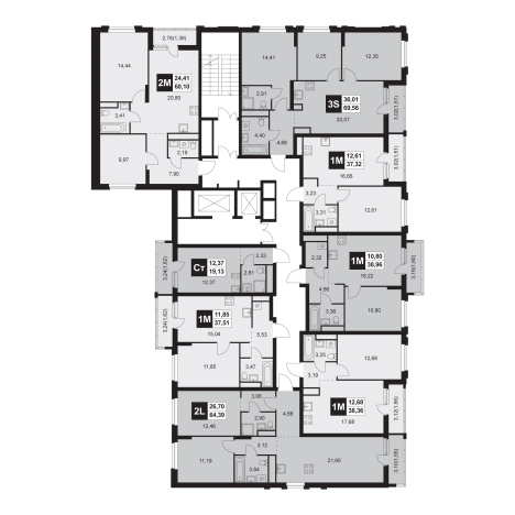 Купить квартиру в новостройках в Пензе. Вариант № 8041330, 1, площадь - квм, цена 4814220 рублей