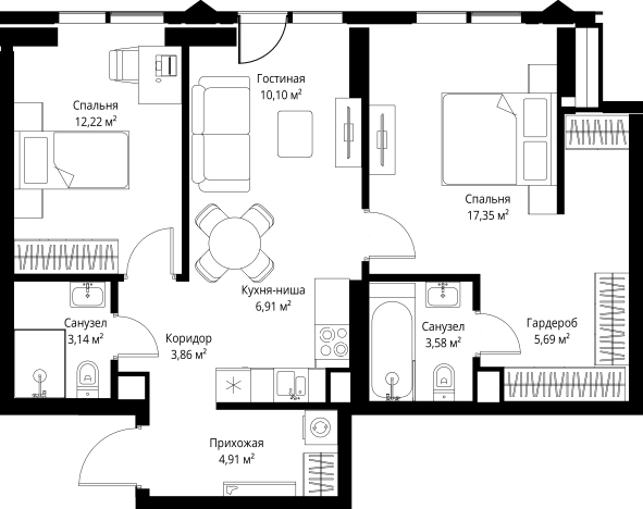 Купить квартиру на улице 3-й Силикатный проезд в Москве. Вариант № 10675359, 0, площадь -  квм, цена 36210944 рублей