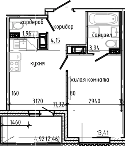 Купить однокомнатную квартиру в ЖК Янила Драйв в Ленинградской области. Вариант № 7837402, 0, площадь -  квм, цена 8231880 рублей