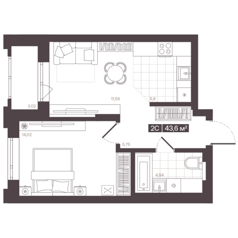 Купить квартиру в новостройках в районе Центральный в Кемерове. Вариант № 171017, 0, площадь -  квм, цена 7115612 рублей
