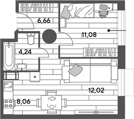 Купить двухкомнатную квартиру у метро Медведково в Ивантеевке. Вариант № 109391, 0, площадь -  квм, цена 6714795 рублей