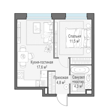 Купить двухкомнатную квартиру в новостройках в ЖК Белый Grad в Мытищах. Вариант № 166293, 0, площадь -  квм, цена 8210000 рублей