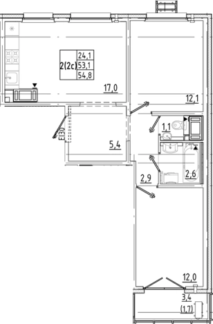 Купить трехкомнатную квартиру у метро Гражданский проспект в Санкт-Петербурге. Вариант № 8086096, 0, площадь -  квм, цена 9668857 рублей