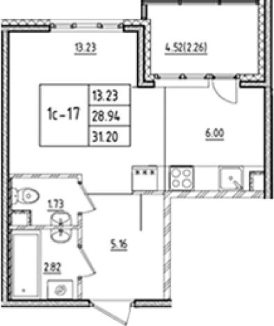 Купить Студию у метро Проспект Ветеранов в Ленинградской области. Вариант № 6855339, 0, площадь -  квм, цена 6591780 рублей