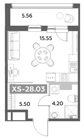 Купить Студию у метро Звёздная в Санкт-Петербурге. Вариант № 6217078, 0, площадь -  квм, цена 9281225 рублей