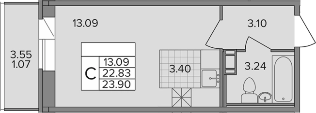 Купить квартиру у метро Девяткино в Ленинградской области. Вариант № 6643375, 0, площадь -  квм, цена 4206400 рублей