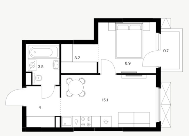 Купить однокомнатную квартиру в ЖК Савин Парк в Нижегородской области. Вариант № 1168057, 0, площадь -  квм, цена 6910080 рублей