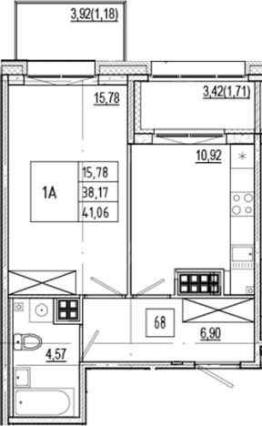 Купить однокомнатную квартиру в ЖК Ranta Residence в Санкт-Петербурге. Вариант № 6056458, 0, площадь -  квм, цена 19298200 рублей